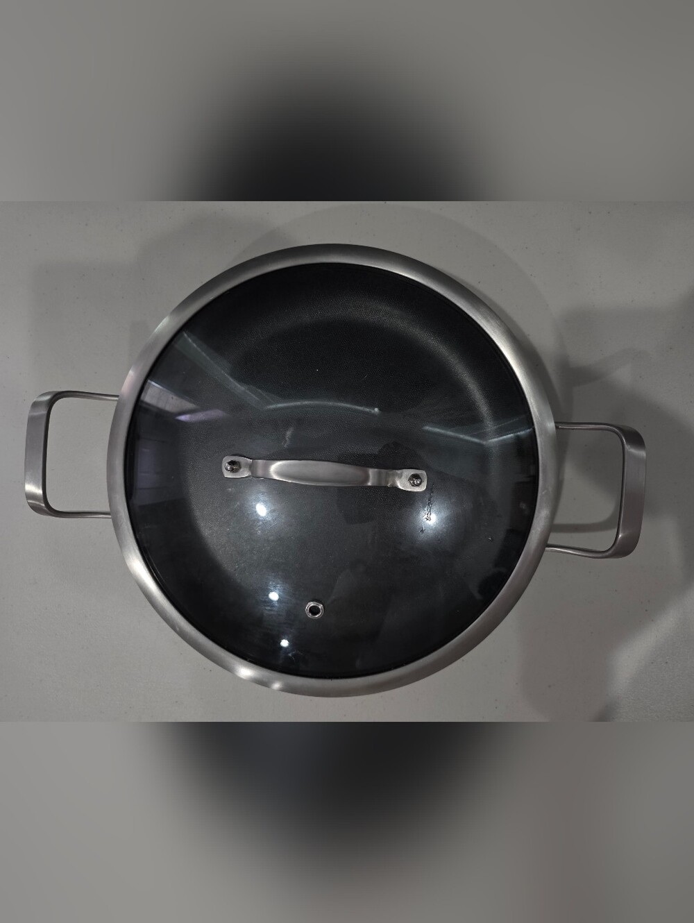 Inqibee Hybrid Tri-Ply Stainless Steel Sauté/Braiser Pan w Lid